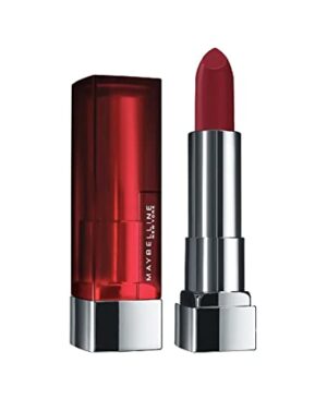 Maybelline Color Sensational Lipstick, Lip Makeup, Matte Finish, Hydrating Lipstick, Nude, Pink, Red, Plum Lip Color, Divine Wine, 1 Count