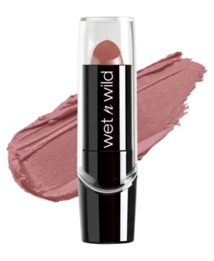 wet n wild Silk Finish Lipstick, Hydrating Rich Buildable Lip Color, Formulated with Vitamins A,E, & Macadamia for Ultimate Hydration, Cruelty-Free & Vegan - Dark Pink Frost
