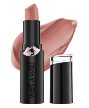 wet n wild Mega Last Matte Lip Color, Semi Matte Hyaluronic Acid Infused, Long Lasting Full Coverage for a Nourishing Pout, Cruelty-Free & Vegan - Bare it All