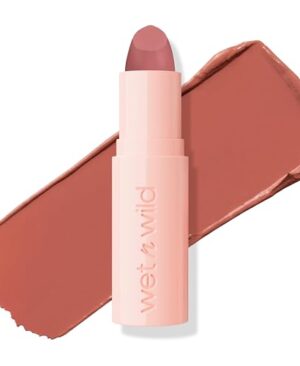 wet n wild Mega Last Rich Satin Lip Color, Rich Creamy Color with Satin Finish, Infused with Vitamin E & Moisturizing Argan Oil, Lightweight, Silky-Smooth, Vegan & Cruelty-Free - Hush Lil' Beige