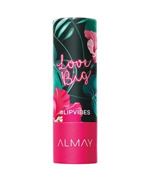 Almay Lip Vibes Lipstick with Vitamin E Oil & Shea Butter, Matte Finish, Hypoallergenic, Love Big, 0.14 Oz