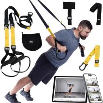 TRX All-In-One Home Gym System – Complete Suspension Training Kit for Strength Training, HIIT & Full-Body Workouts at Home or Outdoors, Includes Indoor & Outdoor Anchors