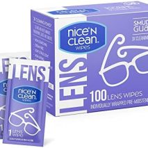 Nice 'n Clean SmudgeGuard Lens Cleaning Wipes (100 Total Wipes) | Pre-Moistened Individually Wrapped Wipes | Non-Scratching & Non-Streaking | Safe for Eyeglasses, Goggles, & Camera Lens
