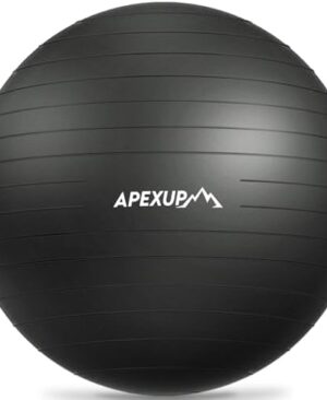 APEXUP Yoga Ball Exercise Ball Anti Slip Heavy Duty for Fitness, Balance & Core Workout, Balance Training, Pregnancy & Physical Therapy, 5 Sizes