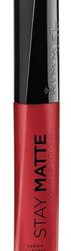 Rimmel London Stay Matte Liquid Lip Color with Full Coverage Kiss-Proof Waterproof Matte Lipstick Formula that Lasts 12 Hours - 500 Fire Starter, .21oz