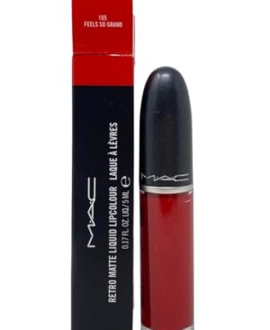 MAC Cosmetics Retro Matte Liquid Lipcolour - 105 Feels So Grand (Deep true red) .17 oz / 5 ml