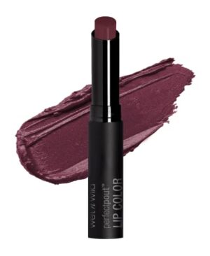 wet n wild Perfect Pout Lipstick, Dark Red 99% Chance Of Wine, Vegan | Gluten-Free | Cruelty-Free | Lip Color, Lip Color