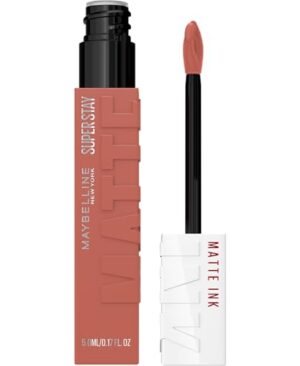 Maybelline Super Stay Matte Ink Liquid Lipstick Makeup, Long Lasting High Impact Color, Up to 16H Wear, Seductress, Light Rosey Nude, 1 Count