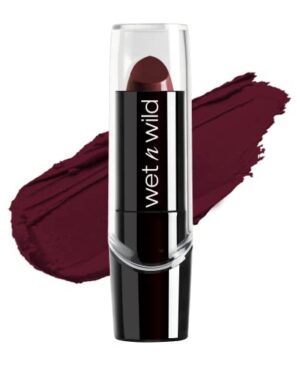 wet n wild Silk Finish Lipstick, Hydrating Rich Buildable Lip Color, Formulated with Vitamins A,E, & Macadamia for Ultimate Hydration, Cruelty-Free & Vegan - Black Orchid