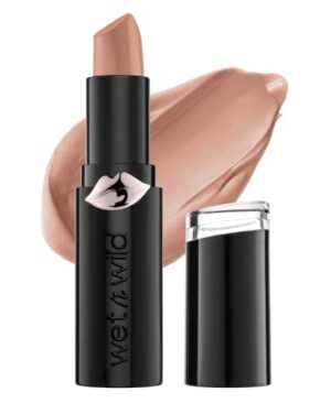 wet n wild Mega Last Matte Lip Color, Semi Matte Hyaluronic Acid Infused, Long Lasting Full Coverage for a Nourishing Pout, Cruelty-Free & Vegan - Never Nude