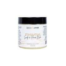 Bask & Lather Stimulating Scalp and Hair Balm for Hair Growth, Mango & Shea Butter, Nourishing Jojoba Oil, Peppermint & Rosemary Oil, Vitamin E, Scalp Care, Hair Care, Moisture, Shine & Strength, 6 oz