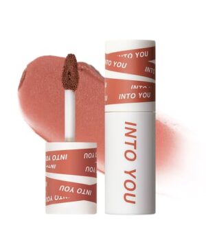 INTO YOU Matte Nude Lipstick for Women, Waterproof Liquid Lipstick Long Lasting Makeup with Lightweight Mud Texture, Dual-use for Lips and Cheek & Highly Pigmented(EM05)