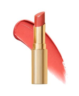 PARIS ROUGE de BIJOU Jewel Shine Lipstick – 274 ROSEA | Rosy Pink-Beige, Glossy Shine, Comfortable Hydration, Jewel Complex with Diamond • Ruby • Pearl Powders (344 CORALEA, 0.63 ounces)