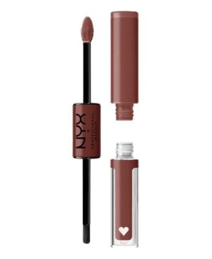NYX PROFESSIONAL MAKEUP Shine Loud, Long-Lasting Liquid Lipstick with Clear Lip Gloss - Boundary Pusher (Warm Brown)