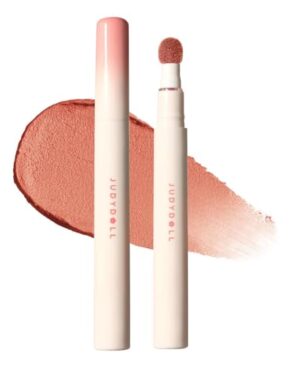 JUDYDOLL Cushion Matte Lip Cream,Hydrating Matte Lipstick with Tripeptide & Squalane,Lip Line Blurring,Velvet Lip Mud,Smudge-Proof,Long-Lasting,Non-craked(New N17 Natural Nude)