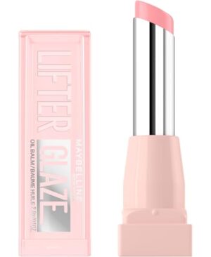 MAYBELLINE Lifter Glaze Oil Balm with Hyaluronic Acid and Hydrating Oil Blend, Lip Balm with 24HRs of Smooth, Moisturizing Shine, Pink Drip (Sheer Baby Pink)