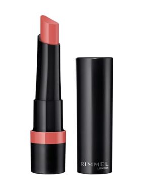 Rimmel Lasting Finish Matte Lipstick - All-Day Intense Lip Color with Exclusive Ruby and Diamond Complex - 145 Peach Petal, .14oz