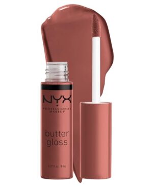 NYX PROFESSIONAL MAKEUP Butter Gloss, Non-Sticky Lip Gloss - Praline (Deep Nude)