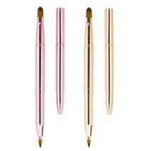 Unaone 2 Pack Lip Brush for Lipstick, Retractable Lip Brushes, Dual-ended Makeup Brush for Lipstick Lip Gloss, Include Lid