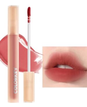 COLORKEY Soft Matte Water Lip Tint, Matte Finishs, Long-Lasting, Moist Fit Without Stickiness, Moisturized, Waterproof, Liquid Lipstick, Nude lip color (P307 Aquatic Flowers)