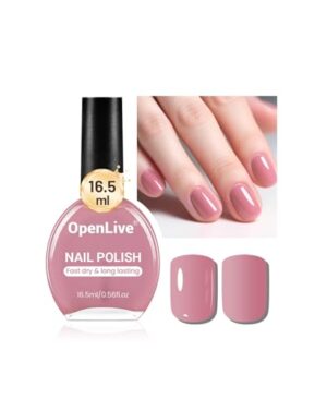 OpenLive 16.5ml Dusty Rose Nail Polish Large Volume Quick Drying Light Pink Nail Polish, Fast Drying and Long Lasting Color Nail Art DIY Home Manicure Gift for Women