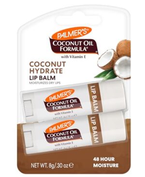 Palmer's Coconut Oil Formula Lip Balm Duo, All-Day Moisturization, Hydrates Dry, Cracked Lips (Pack of 2)