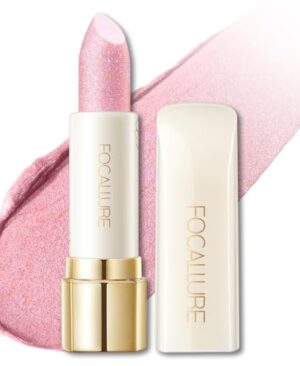 FOCALLURE Moisturizing Shiny Lipstick,Pearl Shimmery Finish,Hydrating Tinted Lip Balm with Creamy Texture,Long Lasting High Pigmented Lip Stain,Sour Sugar