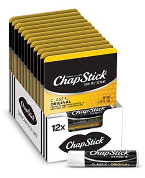 ChapStick Classic Original Lip Balm Tubes, Lip Care - 0.15 Oz (Pack of 12)