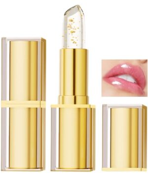 Color Changing Lipstick, pH Adaptive Lipstick, Ph Lip stick Color Changing 24 Hours Long Lasting & Moisturizing Lip Gloss for Lip Balm, Clear Lip stick for Women, Teacher Appreciation Gifts, Gold