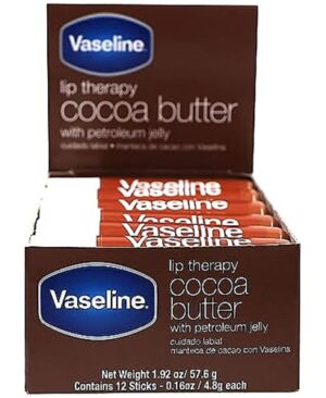 Vaseline Lip w/o Backer Card Cocoa - 12 Pack Box