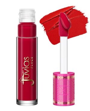Juvia's Place Velvety Matte Liquid Lipstick Red Velvet - Universal, Cool-Toned Red, Hydrating, Long-Wearing, Velvety Soft & Feather Light - Hyperpigmented Creamy Matte Lipstick for Women