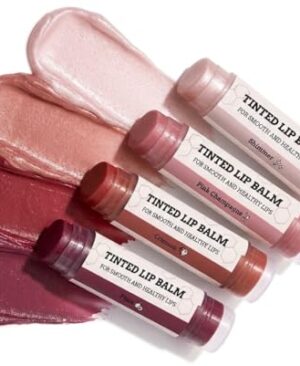 Earth's Daughter Tinted Lip Balm 4 Pack of Assorted Colors - Beeswax, Coconut Oil, Cocoa Butter, Vitamin E - Moisturize and Beautify - Paraben Free