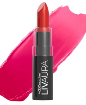 MOODmatcher LIVAURA Long Lasting Lipstick for Women – Color Changing Moisturizing Cream Lipsticks, Smudge Proof Lip Stick, Easy to Apply Lip Makeup, Made in USA (Red)