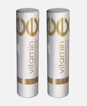Vitamin E Lip Balm Chapstick - Moisturizing Lip Stick for Dry Lips, Natural 2 Pack, Made in USA