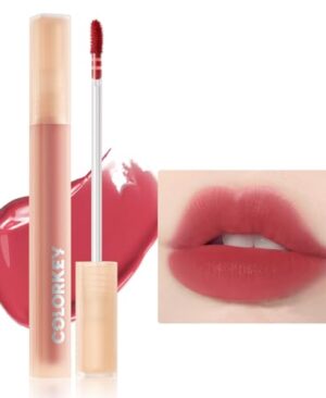 COLORKEY Soft Matte Water Lip Tint, Matte Finishs, Long-Lasting, Moist Fit Without Stickiness, Moisturized, Waterproof, Liquid Lipstick, Nude lip color (O344 Blood Orange)