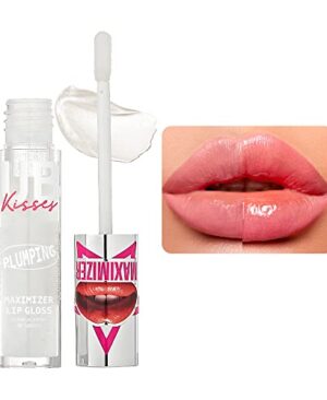 Ruby Kisses Plumping Lip Gloss – Hydrating, Voluminous, High-Shine, Cruelty-Free Lip Plumper, Smoothing, Instinct Lip Maximizer, 4 Colors, 0.15 FL oz. (CLEAR)