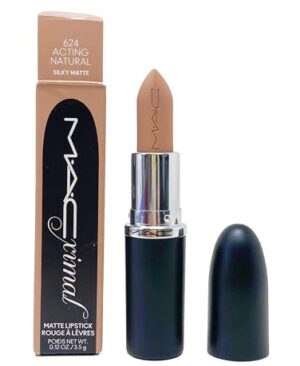 MAC Ximal Silky Matte Lipstick - 624 Acting Natural (Warm toned light nude beige) .12 Oz / 3.5 g