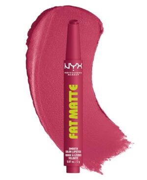 NYX PROFESSIONAL MAKEUP Fat Matte Lipstick, Pigmented, Smoothing, & Non-Drying Lip Crayon, Long Lasting Lip Makeup, Vegan & Cruelty Free - Blush Blanket (Mauve)