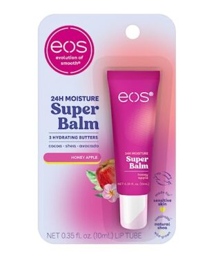 eos 24H Moisture Super Balm - Honey Apple, Day or Night Lip Treatment, Made for Sensitive Skin, Lip Balms & Moisturizers, 0.35 fl oz