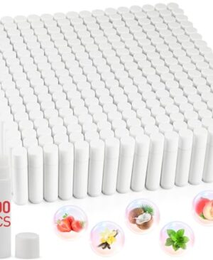 DMSKY Lip Balm Bulk Unlabeled 300 Pack, Custom Chapstick Bulk Natural Ingredients Vitamin E Shea Butter, Gift For Baby Shower & Wedding Favors