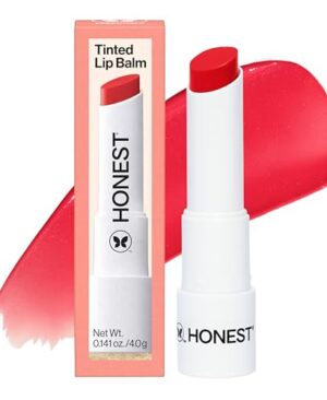Honest Beauty Moisturizing Vegan Tinted Lip Balm, Antioxidant-Rich Acai Extracts, Avocado Oil Paraben-Free, Cruelty-Free, Blood Orange
