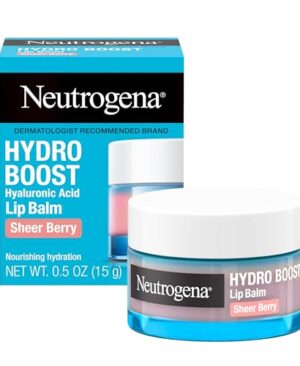 Neutrogena Hydro Boost Hyaluronic Acid Lip Balm, Nourishing Vitamin E Leaves Lips Feeling Hydrated, Sheer Pink Tinted Color with a Sweet Berry Flavor, Sheer Berry, 0.5 oz