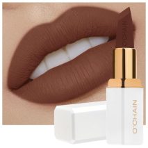 O'CHAIN Dark Brown Matte Lipstick, Long Lasting Full Coverage Non-Transfer Lipstick for Women Infused with Jojoba Oil and Vitamin E, Cruelty-Free & Vegan(05 CHIC) 0.12 Oz