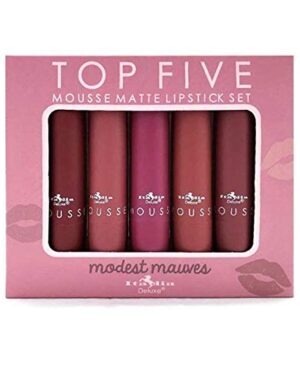 Italia Deluxe Top Five Mousse Matte Lipstick Set Modest Mauves