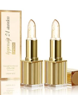 2PCS Transferproof Color Changing Lipstick, pH Activated Lip Balm, 24 Hours Long-Lasting Moisturizing Lip Glow, Hydrating Non-Sticky Tint, Personalized Color for All Skin Tones (2)