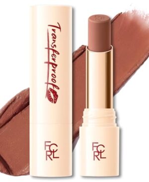 FOCALLURE Transferproof HyperMatte Lipstick – 16H Waterproof, Long-Lasting, Non-Transfer, Creamy Matte Lipstick with Moisturizing Oils, High Pigment, Lightweight, Smudge-Proof,NU03 Maple Nude