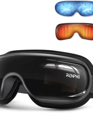 RENPHO Eye Massager with Heat and Cooling Voice Control, Mothers Day Gifts for Women Mom Her, FSA Eligible HSA, Massaging Eye Mask for Migraine Headache Dry Eyes and Stress Relief - Eyeris 3