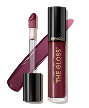 Revlon Super Lustrous Lip Gloss, Non-Sticky, Hydrating, High Shine Finish, 265 Black Cherry, 0.13 oz
