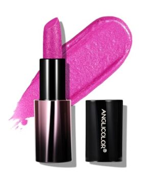 Anglicolor Metallic Pink Lipstick For Subtle 3D Shimmer Effect,Glitter Lipstick,Light Soft Cream Formula for Moisturized Lips,Non-Sticky,Music Festival Party Stage Makeup (05 HOLOGRAPHIC FUCHSIA)