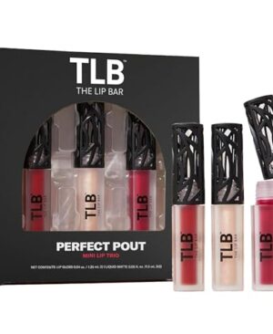 The Lip Bar - Perfect Pout Mini Lip Trio Gift Set (3 Products) - Nonstop Liquid Matte Lipstick & Non-Sticky Lip Gloss - Travel Size - Gift Box - Vegan, Gluten Free, Cruelty Free - Makeup & Cosmetics